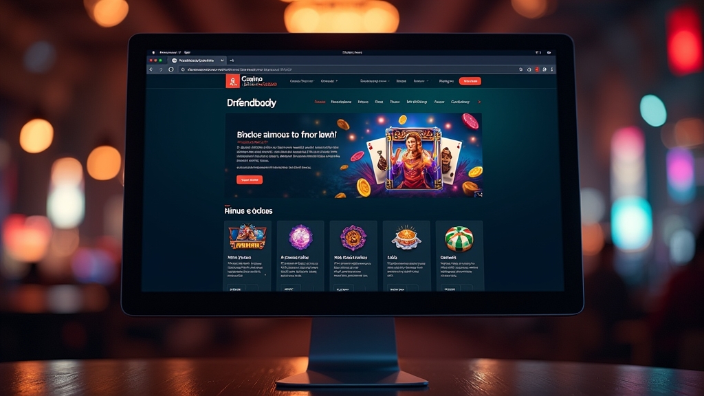 Casino promo page with account dashboard and bonus claim area